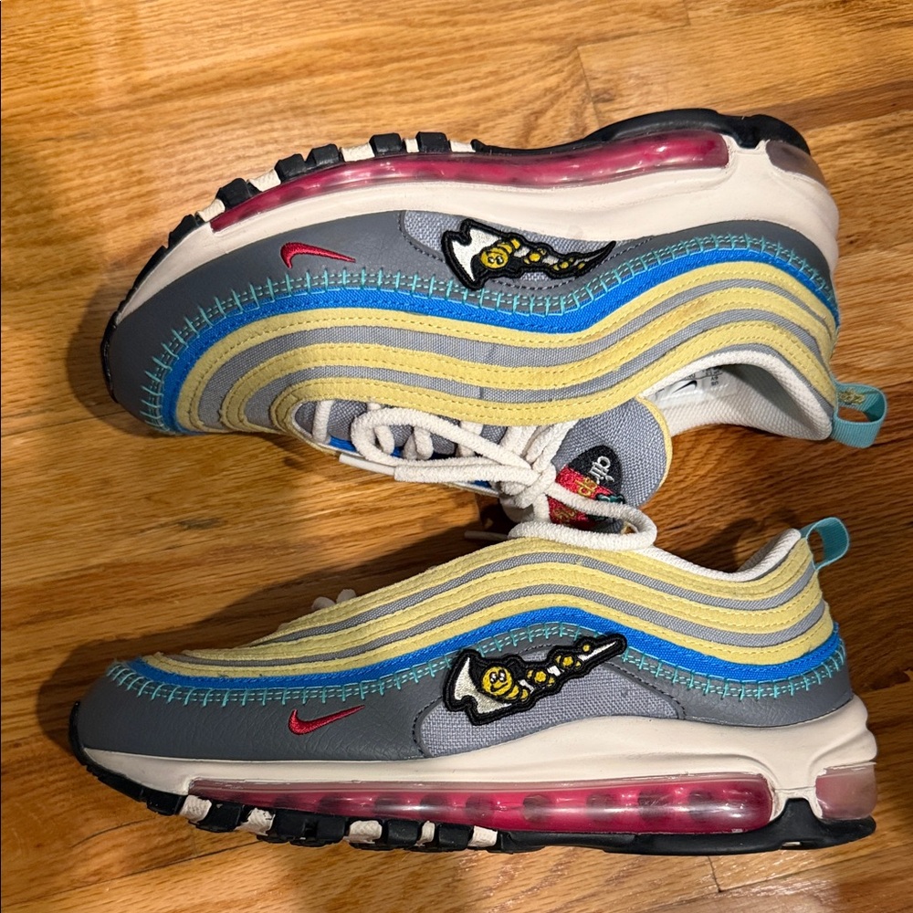 Nike Kids Sneakers - Blue, Yellow, Gray